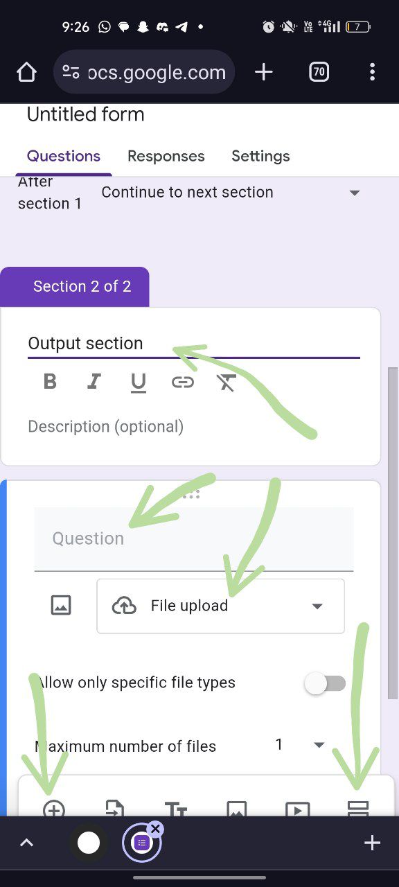 output section image